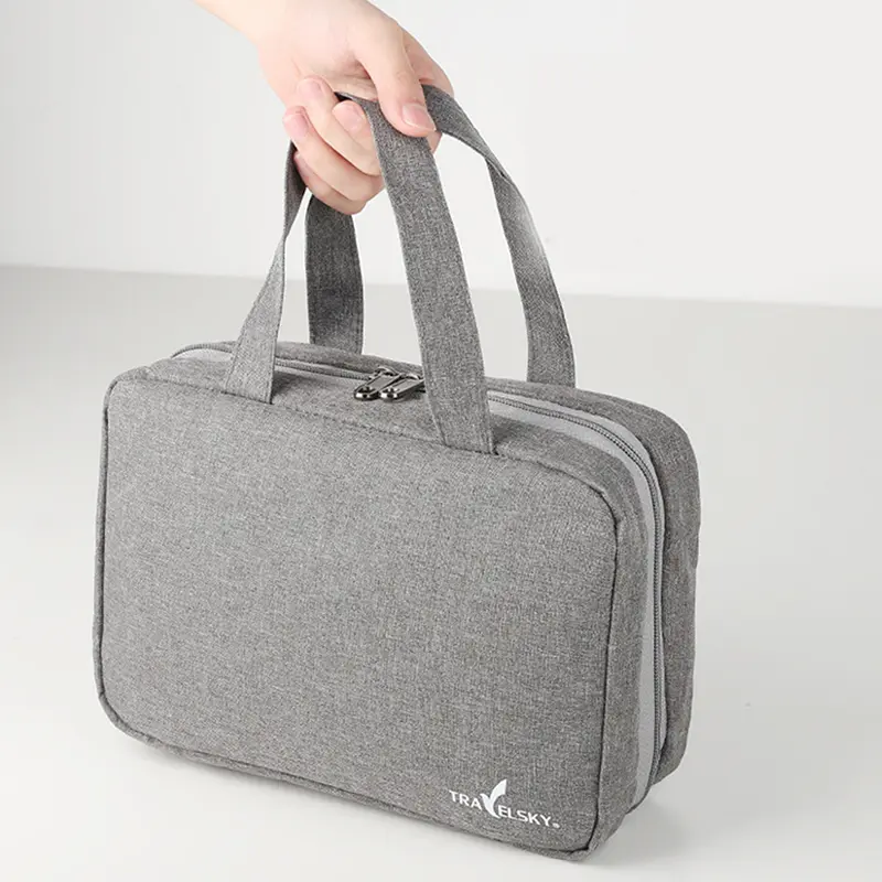 Travel Waterproof Folding Dry and Wet Separation Toiletry Bag Cosmetic Storage Bag Large Capacity Cosmetic Bag