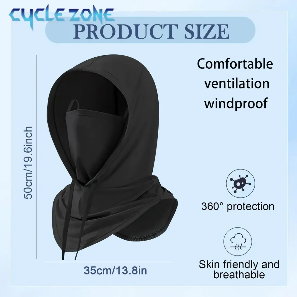 Unisex Full Face Mask Sun Protection Windproof Hat Motorcycle Riding Sports Cap Neck Protect Outdoor Sunscreen Breathable Mask