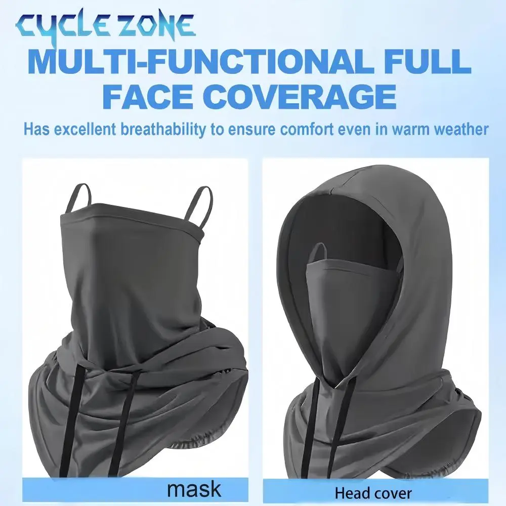 Unisex Full Face Mask Sun Protection Windproof Hat Motorcycle Riding Sports Cap Neck Protect Outdoor Sunscreen Breathable Mask