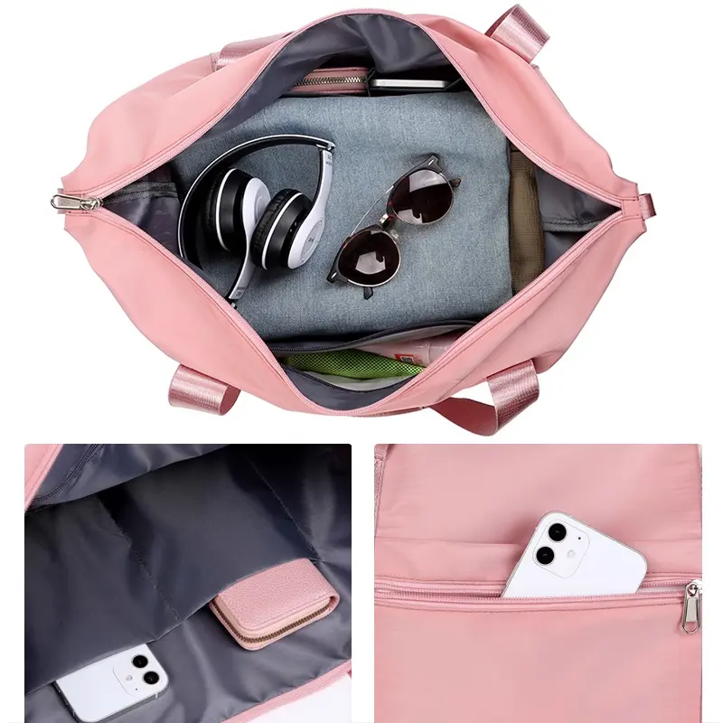 Women's Travel Tote Expandable Capacity Waterproof Dry Wet Separation Travel Bag Large Capacity Storage Luggage Handbag