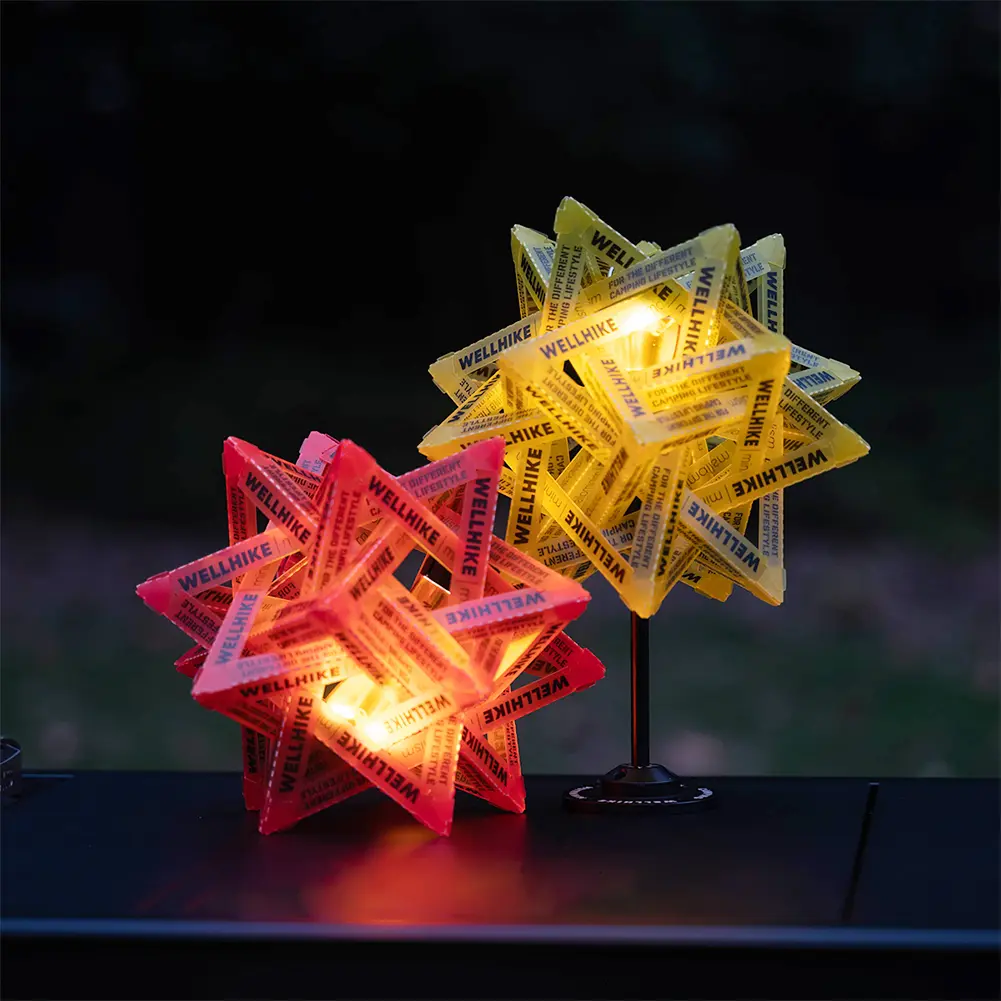 DIY PP Board Outdoor Star Camping Light Shade Waterproof Atmosphere Lampshade for Outdoor Camping Tent Lantern Shade Cover Case
