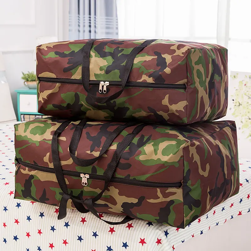 Camouflage Thickened Waterproof Oxford Cloth Large Capacity Quilt Storage Bag Luggage Moving House Big Bag