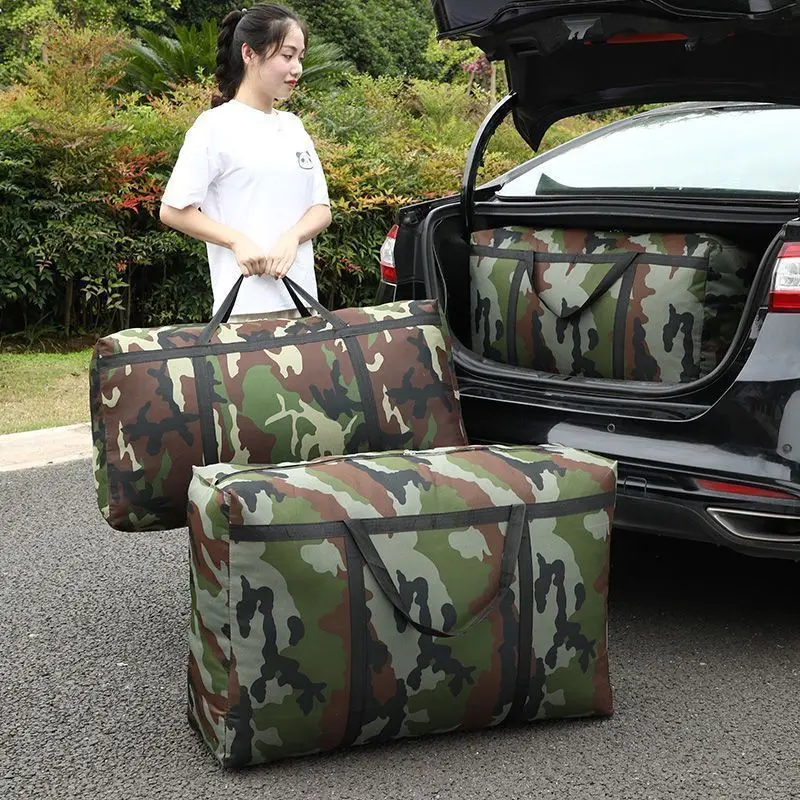 Camouflage Thickened Waterproof Oxford Cloth Large Capacity Quilt Storage Bag Luggage Moving House Big Bag