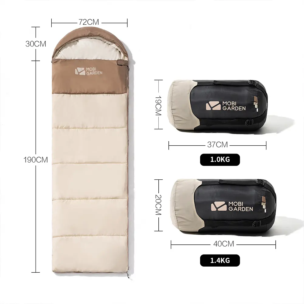 Mobi Garden camping hooded sleeping bag head mini type sleeping bag 1.8kg 2.2kg