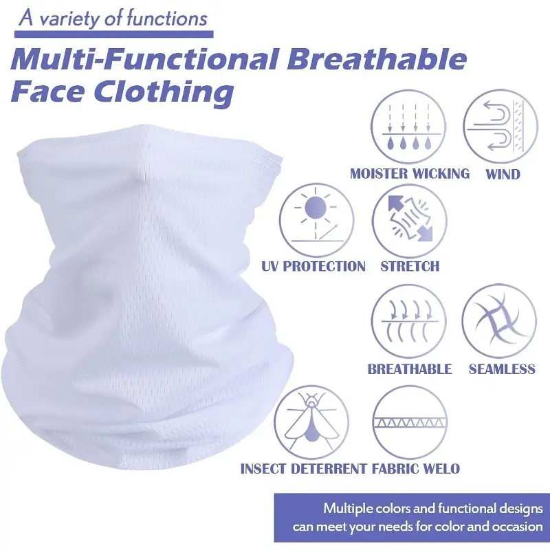 Breathable Sunscreen Ice Silk Scarf Outdoor Fishing Magic Face Scarf Neck Sleeve Cycling Mask Sports Headgear