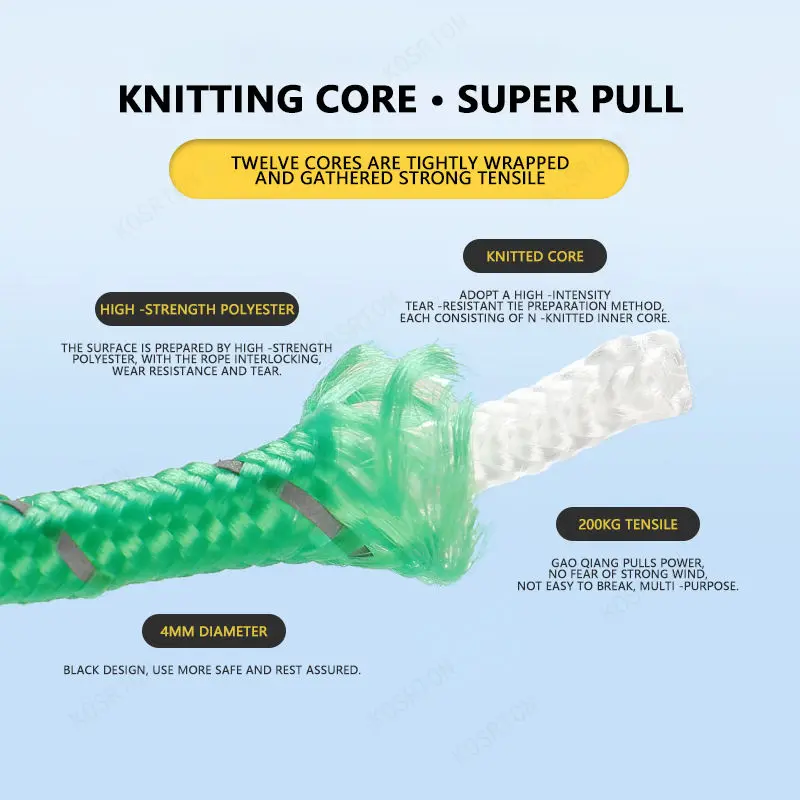 4/10pcs 4mm Outdoor Guy Lines Tent Cords Lightweight Camping Rope With Aluminum Guylines Adjuster Tensioner Pouch For Tent Tarp