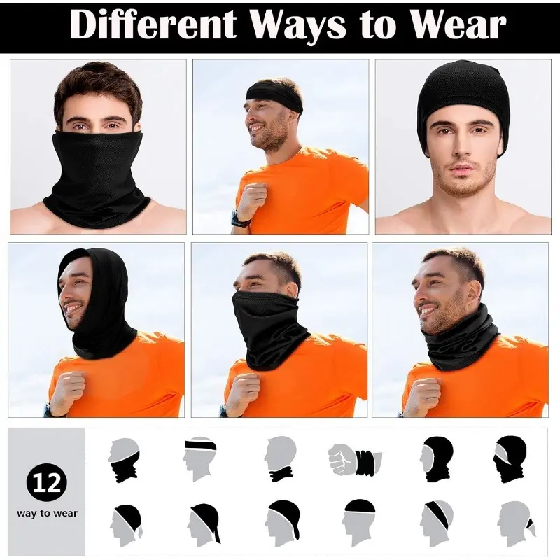Breathable Sunscreen Ice Silk Scarf Outdoor Fishing Magic Face Scarf Neck Sleeve Cycling Mask Sports Headgear