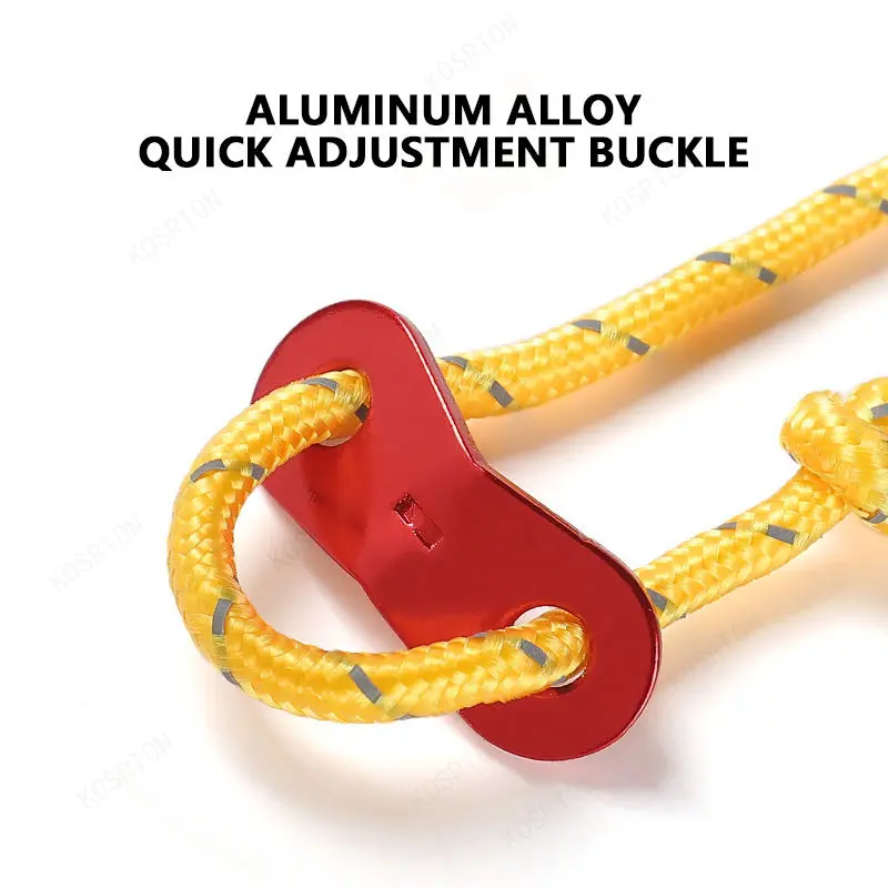 4/10pcs 4mm Outdoor Guy Lines Tent Cords Lightweight Camping Rope With Aluminum Guylines Adjuster Tensioner Pouch For Tent Tarp