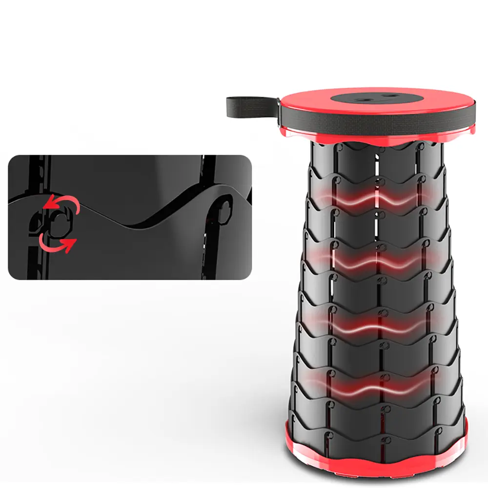 Portable Folding Telescopic Stool Lightweight Plastic Subway Queuing Chair Outdoor Camping Chair Fishing Seat