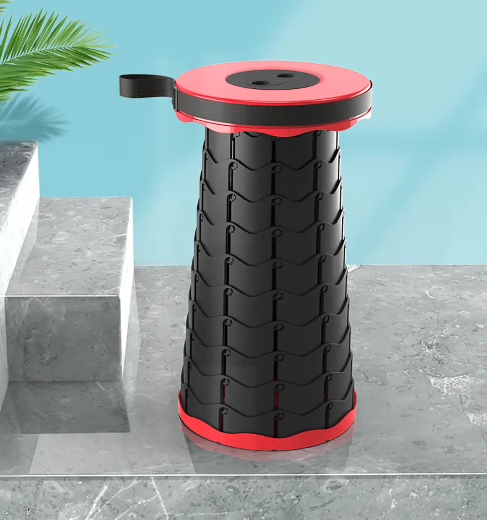 Portable Folding Telescopic Stool Lightweight Plastic Subway Queuing Chair Outdoor Camping Chair Fishing Seat