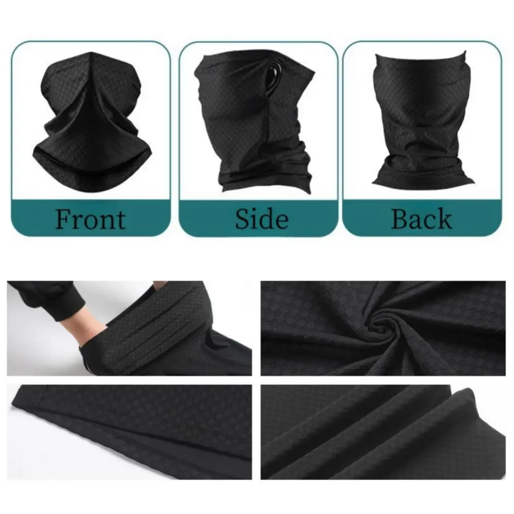 Anti-UV Face Mask Ice Silk Balaclava Face Cover Breathable Elastic Motorcycle Neck Cover Windproof Dustproof Riding Mask