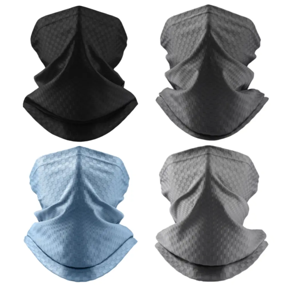 Anti-UV Face Mask Ice Silk Balaclava Face Cover Breathable Elastic Motorcycle Neck Cover Windproof Dustproof Riding Mask