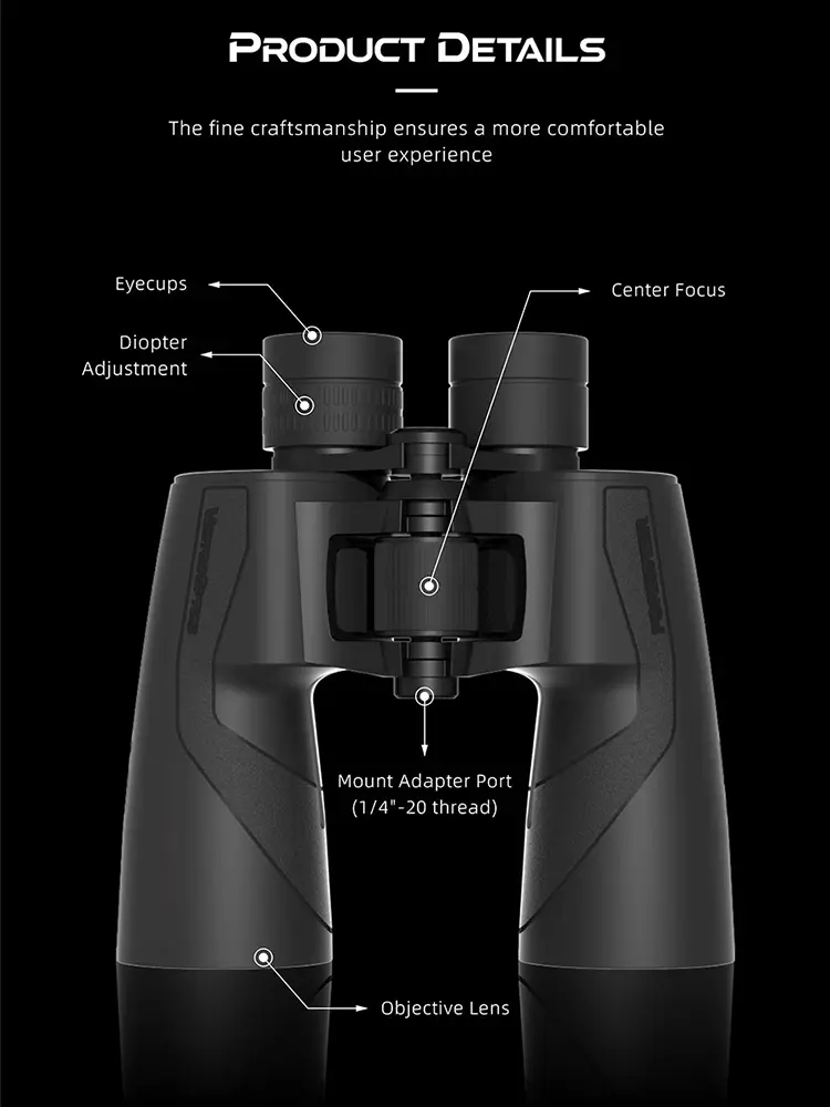 Pre-sale Vector Optics 12X50 Binocular Profesional Zoom Bak-4 Telescope Entry Level & Best Choice for Hunting Outdoor