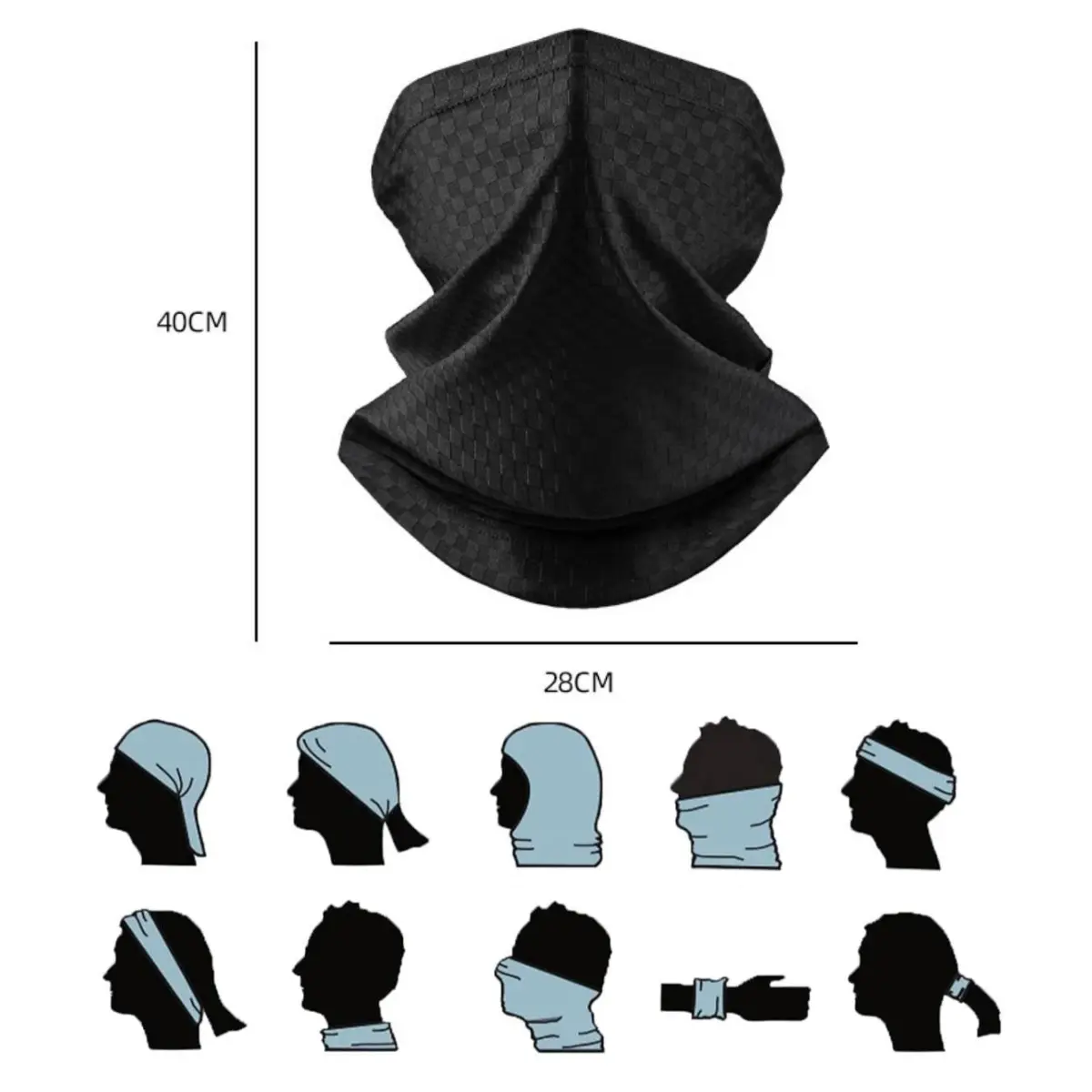 Anti-UV Face Mask Ice Silk Balaclava Face Cover Breathable Elastic Motorcycle Neck Cover Windproof Dustproof Riding Mask