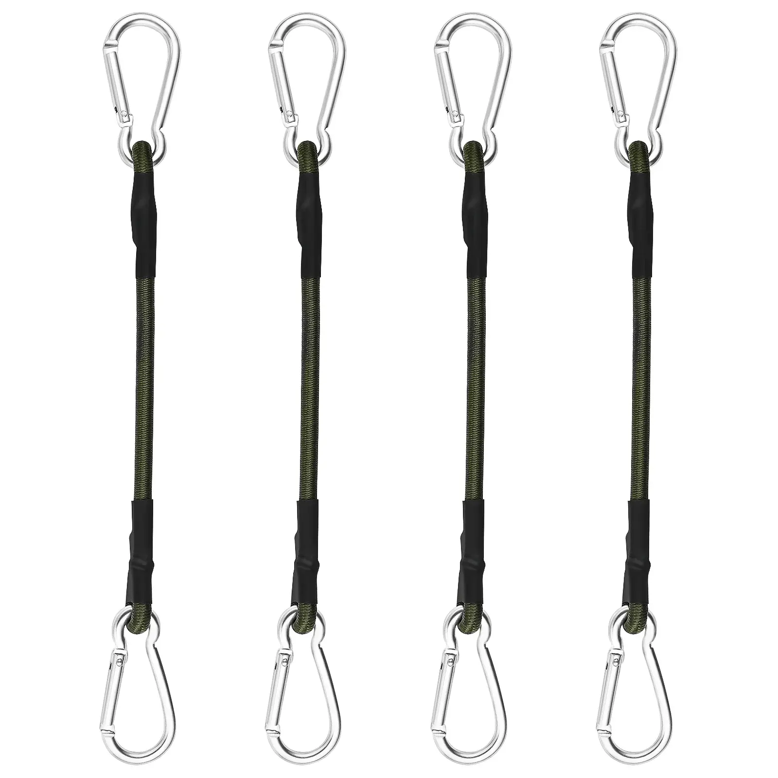 4PCS Bungee Cord Straps Cords Carabiner Clip Lashing Luggage Tie Elastic Strap Outdoor Duty Heavy Down Ratchet Bike Cargo Rack