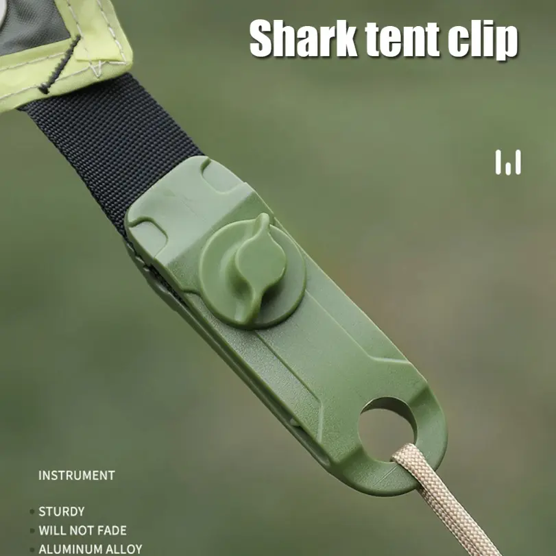 Outdoor Camping Tent Windproof Reusable Fixing Shark Clips Clamps Canopy Awning Tarp Cord Buckle Tensioner Tent Accessorie
