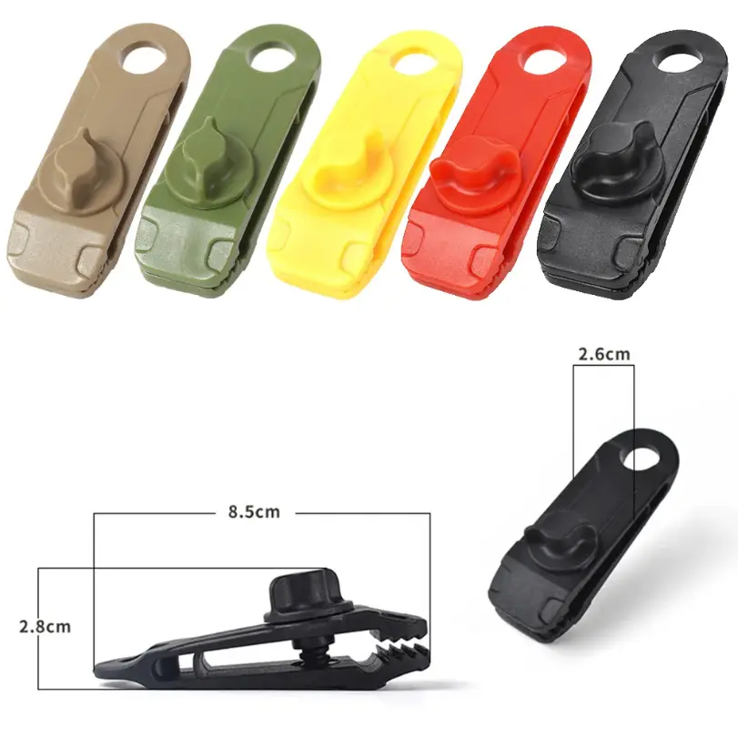 Outdoor Camping Tent Windproof Reusable Fixing Shark Clips Clamps Canopy Awning Tarp Cord Buckle Tensioner Tent Accessorie