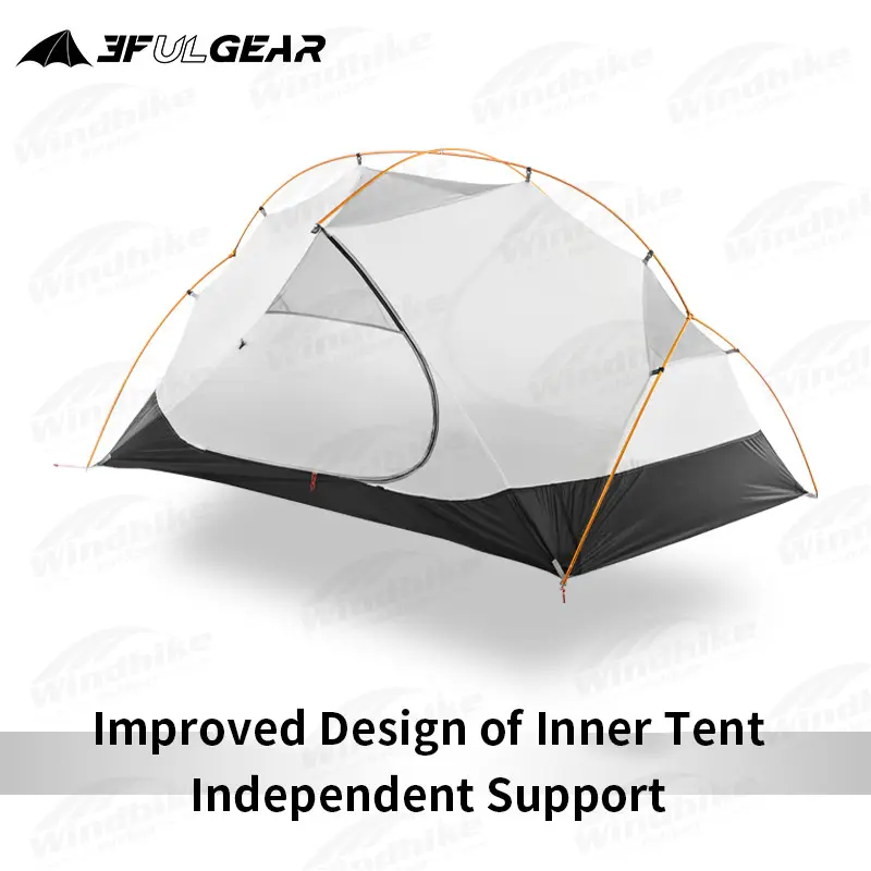 3F UL GEAR Floating Cloud 2 Lightweight Double Layer Tent 2 Persons Camping Outdoor Portable 15D/210T Waterproof  Windproof 3In1