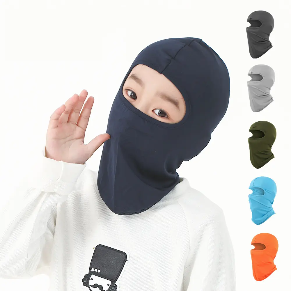Children's Face Mask Spring Summer Cycling Balaclava Hat Breathable Sun Protection Boys Girls Outdoor Running Kids Mask Headgear