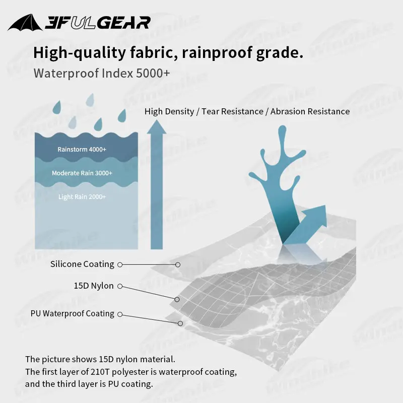 3F UL GEAR Floating Cloud 2 Lightweight Double Layer Tent 2 Persons Camping Outdoor Portable 15D/210T Waterproof  Windproof 3In1