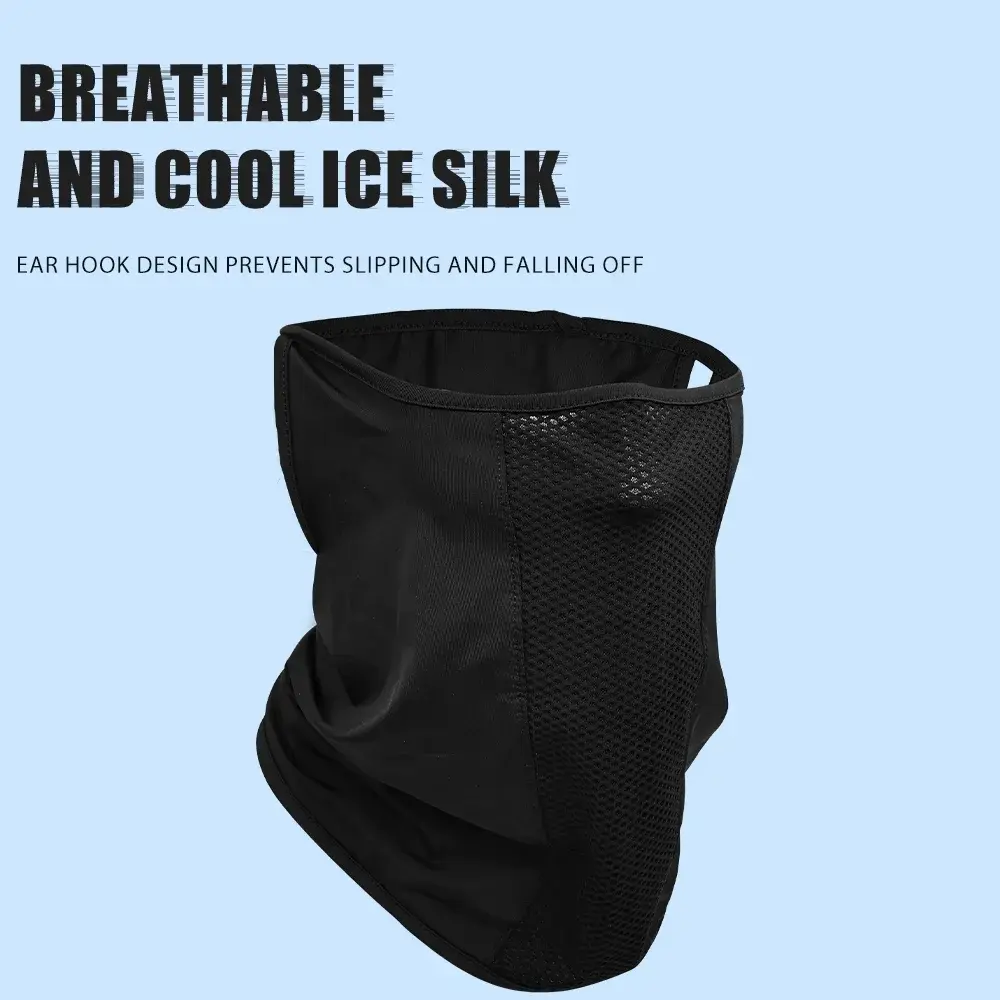 PHMAX High Elasticity Cycling Ice Silk Mask Breathable Sweat-absorbent Ear-mounted Mask Cycling UV Protection Scarf
