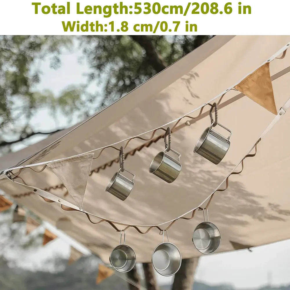 1 Pcs Outdoor Hanging Rope Portable Lanyard, Durable PU Lanyard for Outdoor Camping, Picnic, Camping Equipment