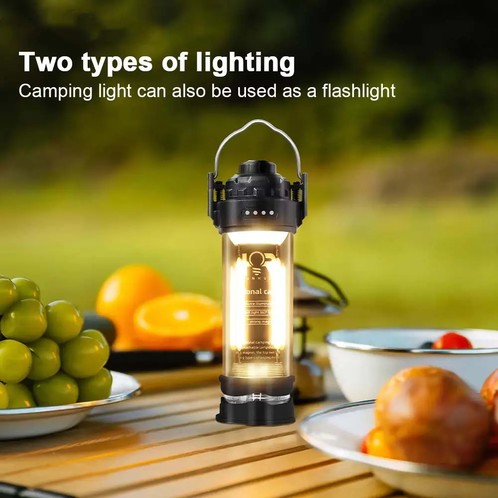 DOTWISE 3000mAH Camping Portable Retro Lantern Camping Lighthouse Tent Light Lantern Decor Waterproof Outdoor Atmosphere lights