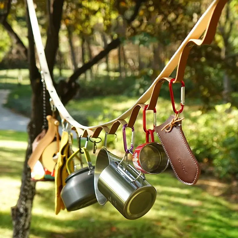 1 Pcs Outdoor Hanging Rope Portable Lanyard, Durable PU Lanyard for Outdoor Camping, Picnic, Camping Equipment