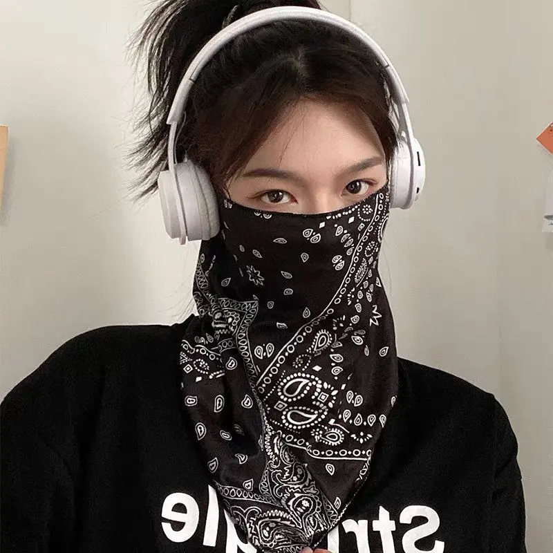 Fashion Punk Sunscreen Mask For Men Women Summer Face Neck UV Protection Ear Scarf Hip Hop Outdoor Sports Cycling Bandana Scarfs