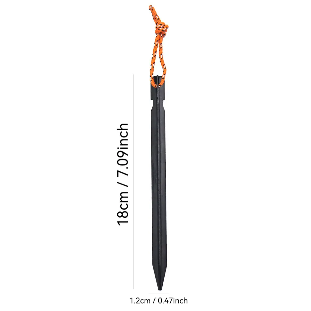 6Pcs Canopy Tent Pegs Aluminum Alloy Outdoor Garden Stakes Ground Nail With Cord For Camping Backpacking Hiking Tent Accessories