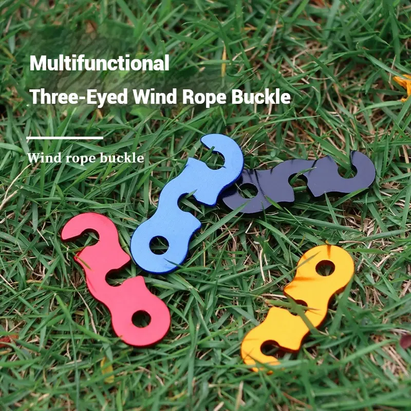 10/20pcs Adjustable Aluminum Rope Buckle for Outdoor Camping Tent Fastener S-type Tent Rope Clip Buckle Fixing Tensioner