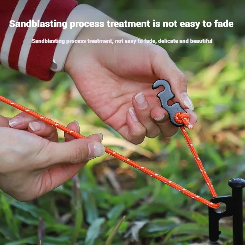10/20pcs Adjustable Aluminum Rope Buckle for Outdoor Camping Tent Fastener S-type Tent Rope Clip Buckle Fixing Tensioner