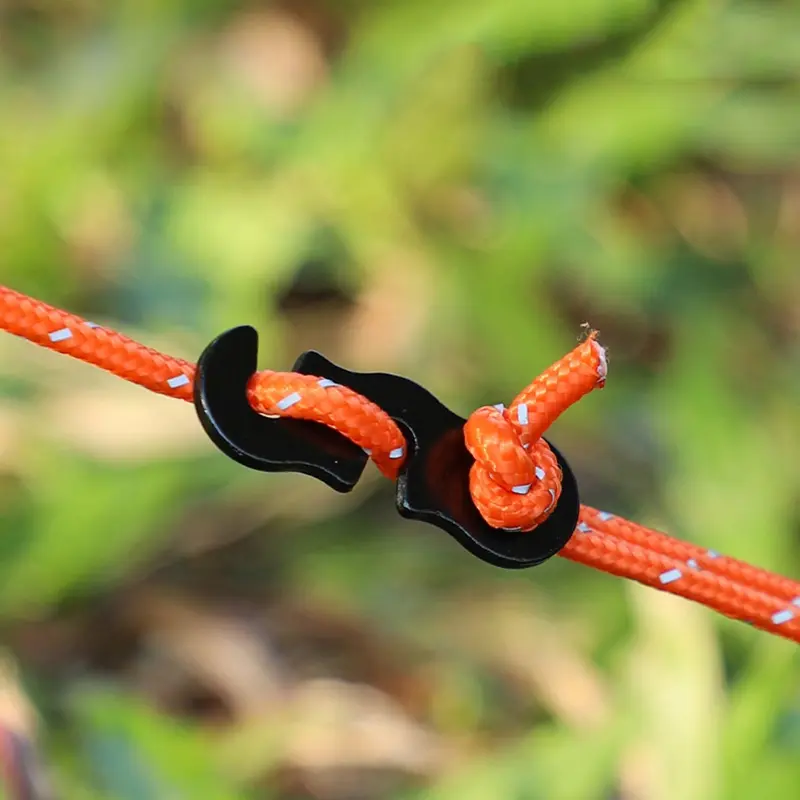 10/20pcs Adjustable Aluminum Rope Buckle for Outdoor Camping Tent Fastener S-type Tent Rope Clip Buckle Fixing Tensioner