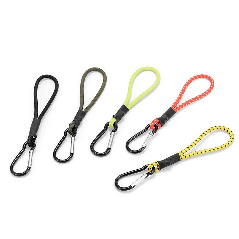 2pcs Outdoor Climbing Buckle Elastic Rope Elastic Rope Multi Functional Hook Strong Pulling Force Bold Camping Tent Accessories