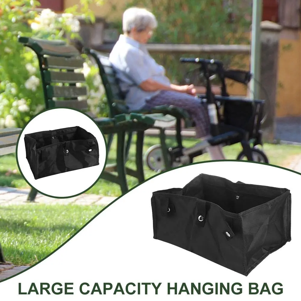 Large Capacity Walker Bottom Organizer Foldable Hanging Wheelchair Storage Hanging Bag Save Space Under Seat Rollator Pouch
