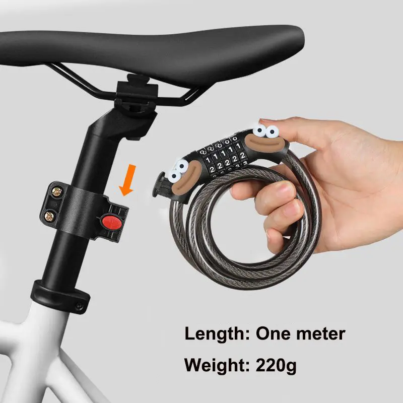 Bicycle specific anti-theft lock, quirky and cute cartoon bicycle password lock, mountain bike anti-theft lock