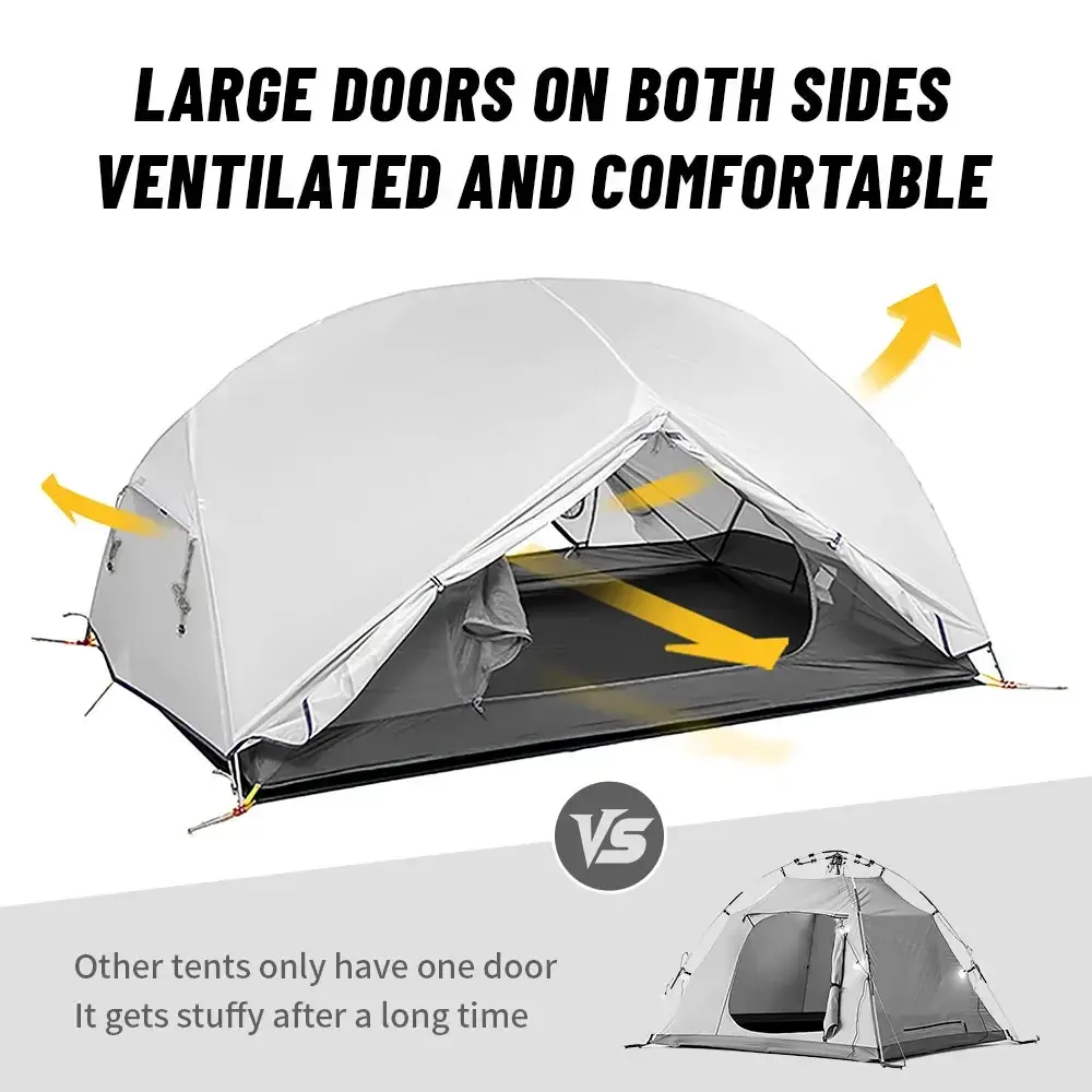 Mongar 2 Person Tent-Ultralight,Outdoor Travel,Double Layer Waterproof,3 SeasonPortableTent forCampingEnthusiasts andAdventurers