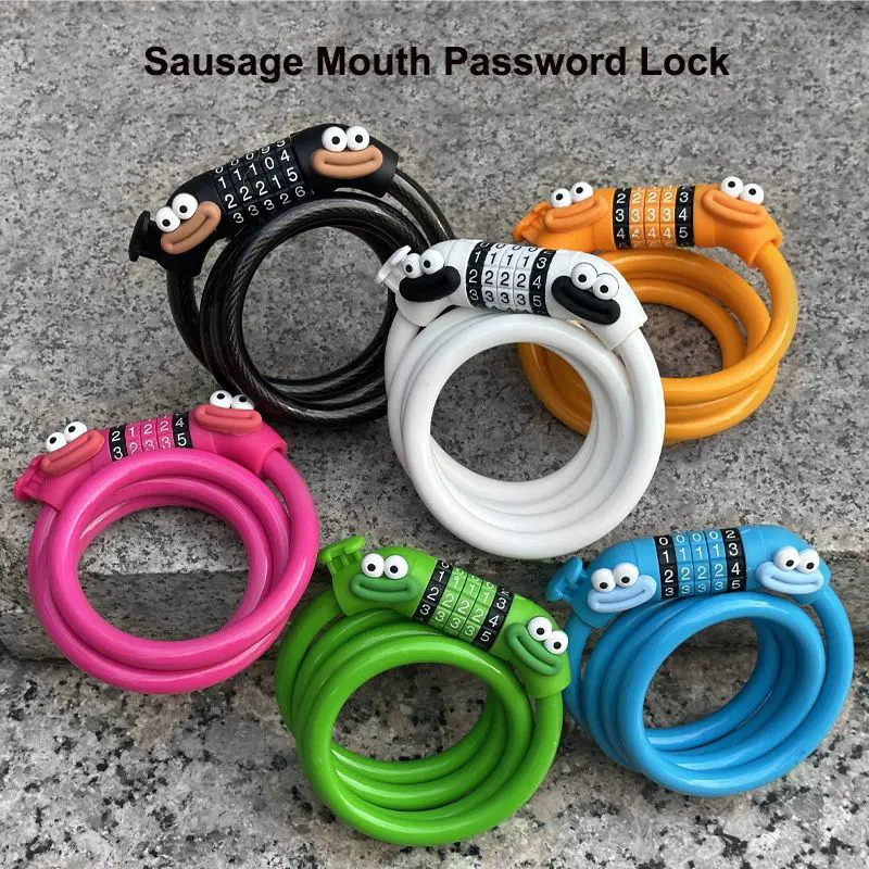 Bicycle specific anti-theft lock, quirky and cute cartoon bicycle password lock, mountain bike anti-theft lock