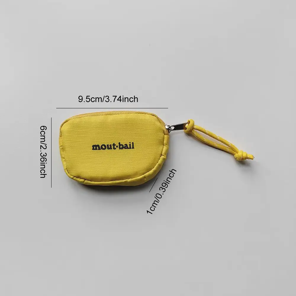 A new Japanese zipper coin purse, mini headphone storage bag, lightweight outdoor key card bag, small hanging bag