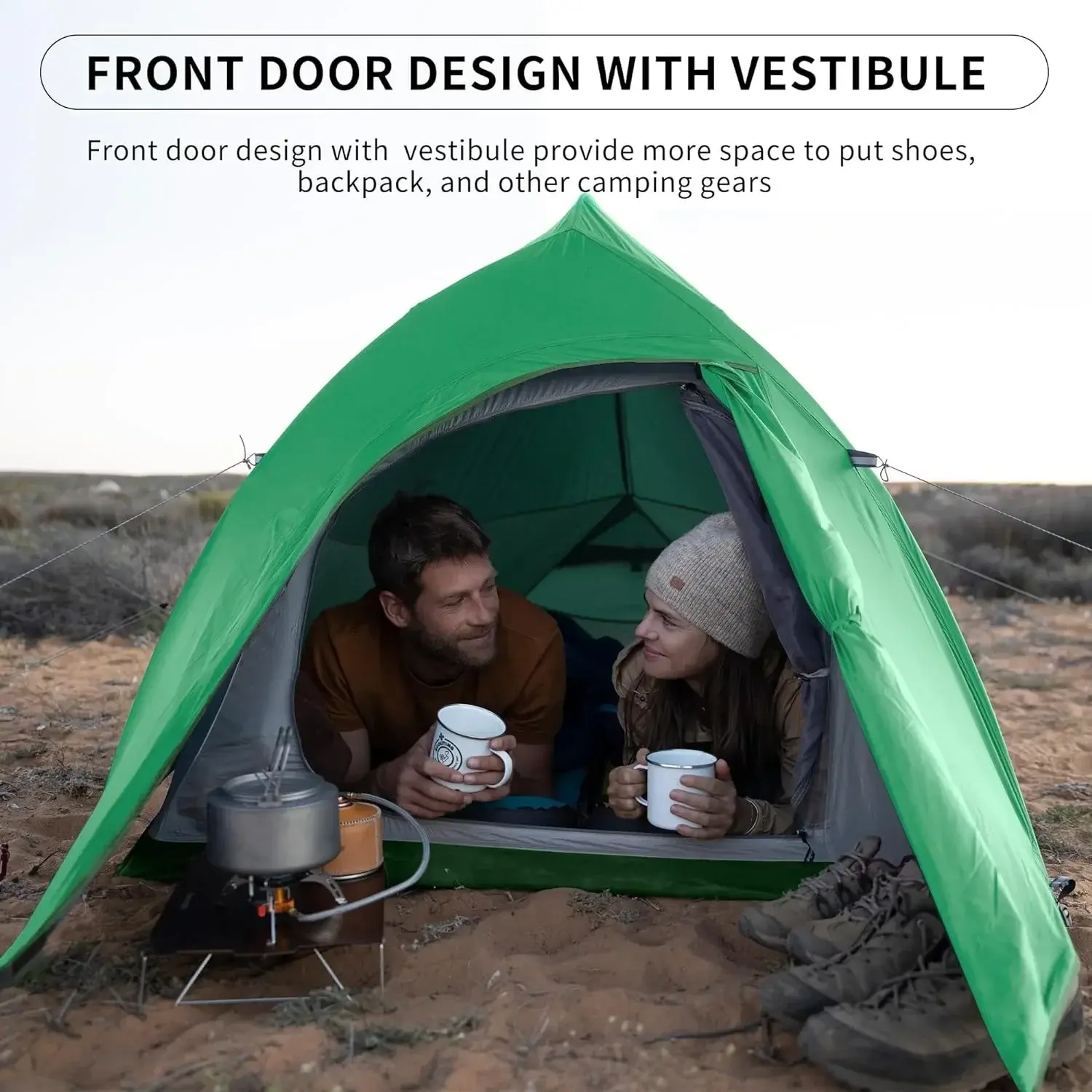 Mei Zi Cloud Up 2 Person Camping Tent Waterproof Easy Build Ultralight Beach Tent Outdoor Hiking Backpacking Shelter Tents