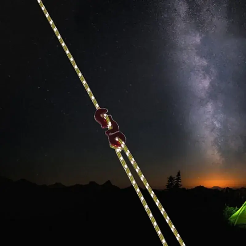 4pcs/Lot 3M Outdoor Tent Ropes Reflective Ropes Canopy Ropes Reinforced Windproof Ropes with Buckles Camping Accessories