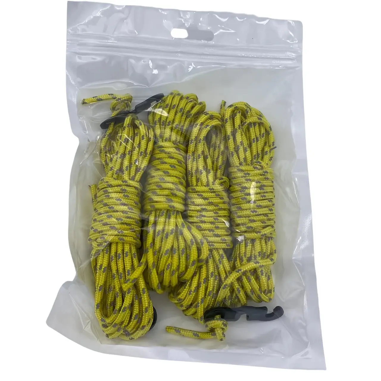 4pcs/Lot 3M Outdoor Tent Ropes Reflective Ropes Canopy Ropes Reinforced Windproof Ropes with Buckles Camping Accessories