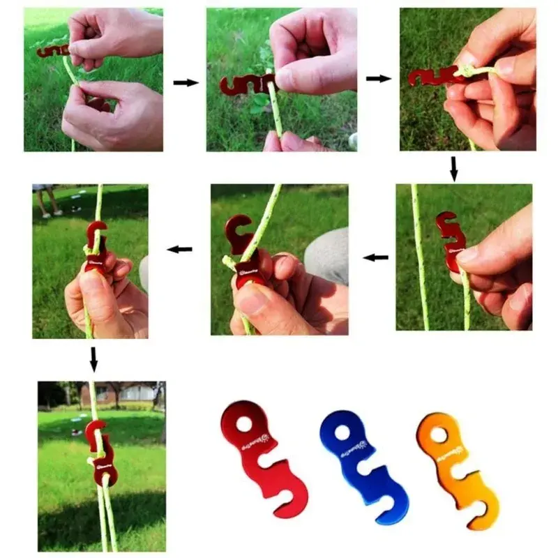 4pcs/Lot 3M Outdoor Tent Ropes Reflective Ropes Canopy Ropes Reinforced Windproof Ropes with Buckles Camping Accessories