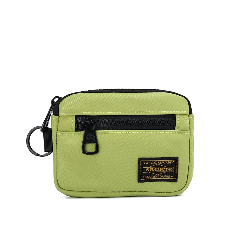 Casual Men's Coin Purse Canvas Zipper Short Wallet Retro Key Holder Small Money Bag Trend Youth Mini Handbag