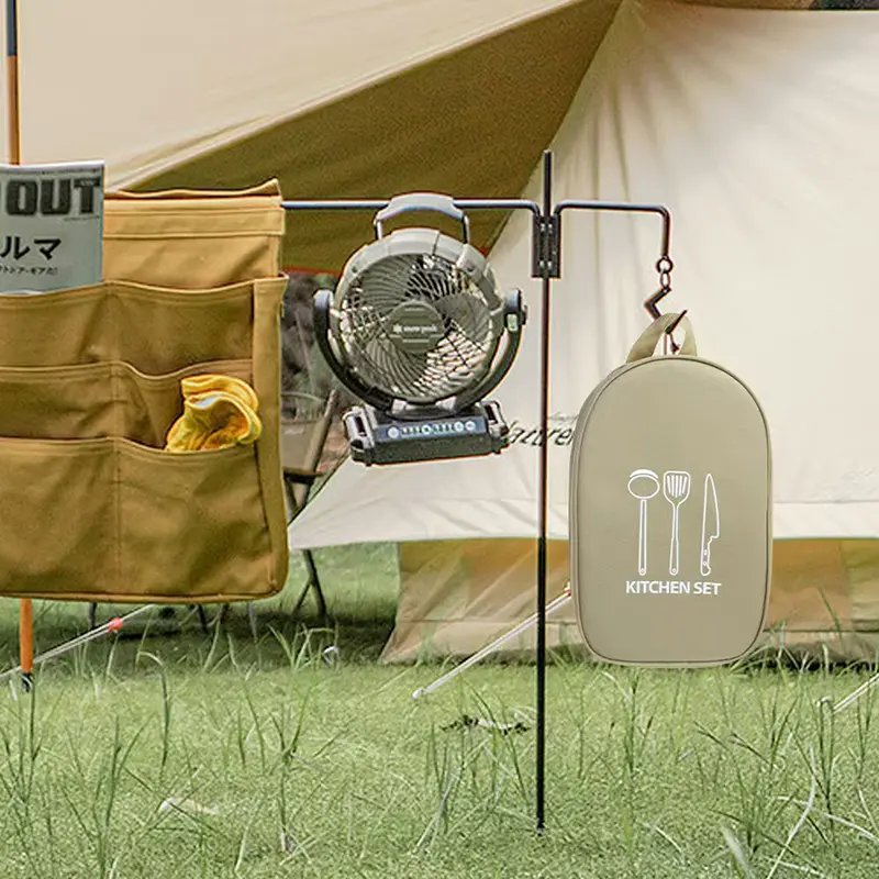 Outdoor Cookware Bag Camping Storage Bag Portable Travel Utensil Bag Cooking Utensil Organizer Storage Pouch (No Tableware)