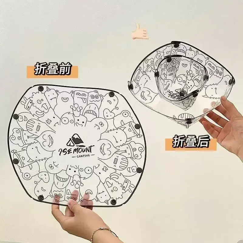Outdoor lightweight folding tableware, portable bowls, plates, water cups, multi-purpose camping tableware