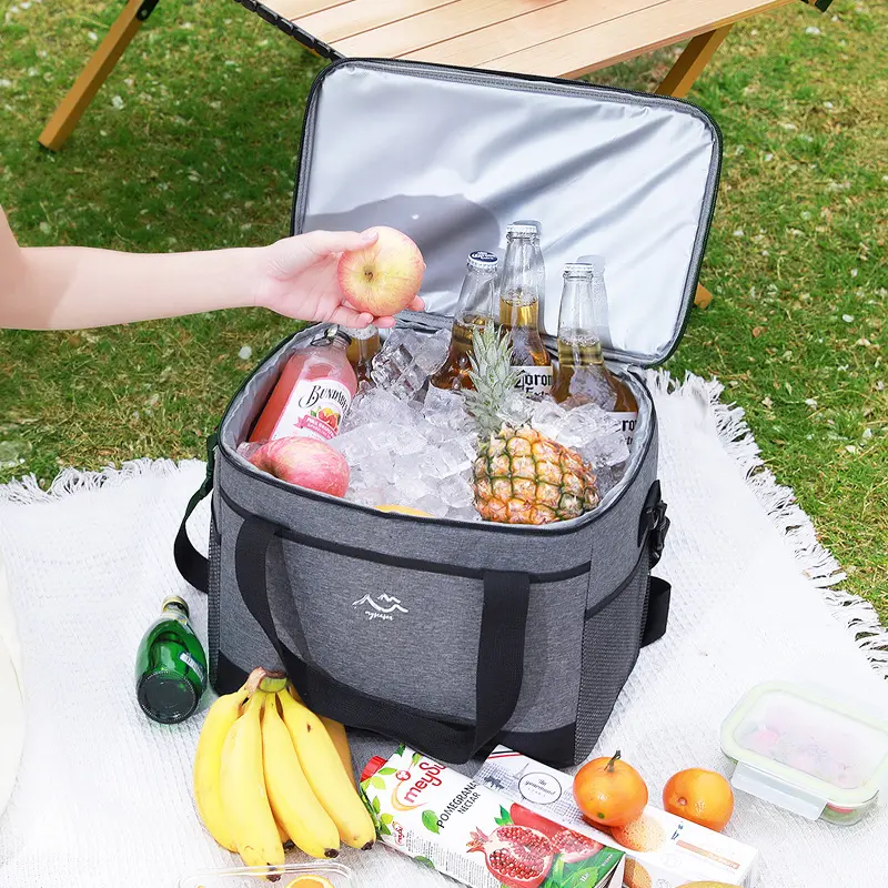 26L Large Capacity Camping Picnic Insulated Cooler Bag Cooler Box Travel Lunch Ice Thermal Food Lunch Bag