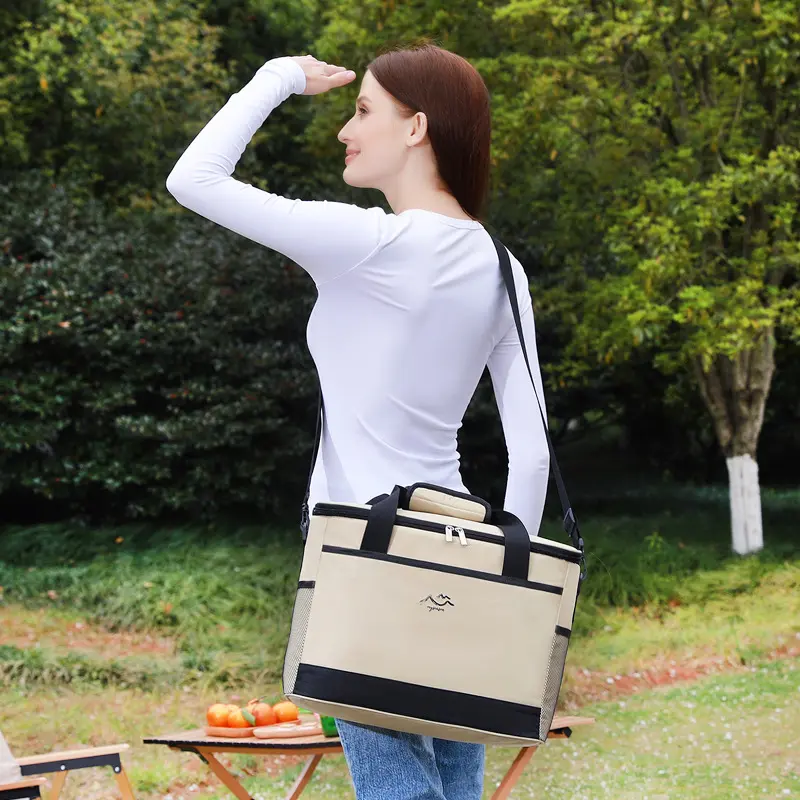26L Large Capacity Camping Picnic Insulated Cooler Bag Cooler Box Travel Lunch Ice Thermal Food Lunch Bag