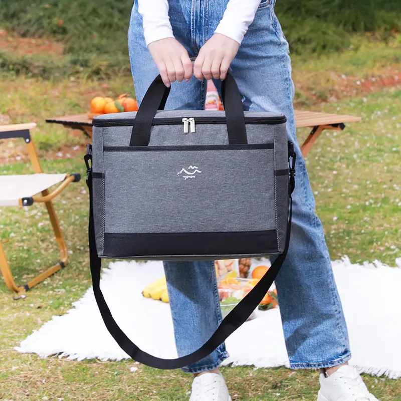 26L Large Capacity Camping Picnic Insulated Cooler Bag Cooler Box Travel Lunch Ice Thermal Food Lunch Bag