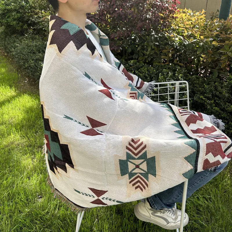 Bohemian Carpet Picnic Mat Outdoor Mat Camping Supplies Picnic Cloth Equipment Moisture-proof Mat Ins Ethnic Style